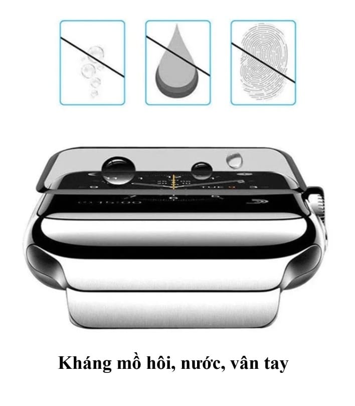 Kính cường lực chống mồ hôi, chống nước, chống vân tay cho Apple Watch